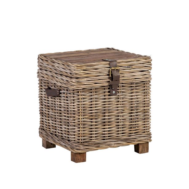 Arkkupöytä Home4You Egros 42x42x43cm, luonnonrottinki 