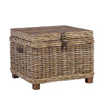 Arkkupöytä Home4You Egros 60x60x45cm, luonnonrottinki