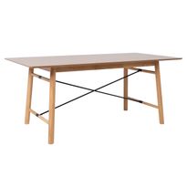 Ruokapöytä Home4You Emerald, 180x90cm, vaalea tammi