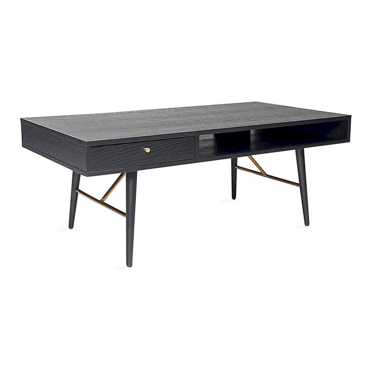 Sohvapöytä Home4You Luxemburg 115x60x45cm, musta 