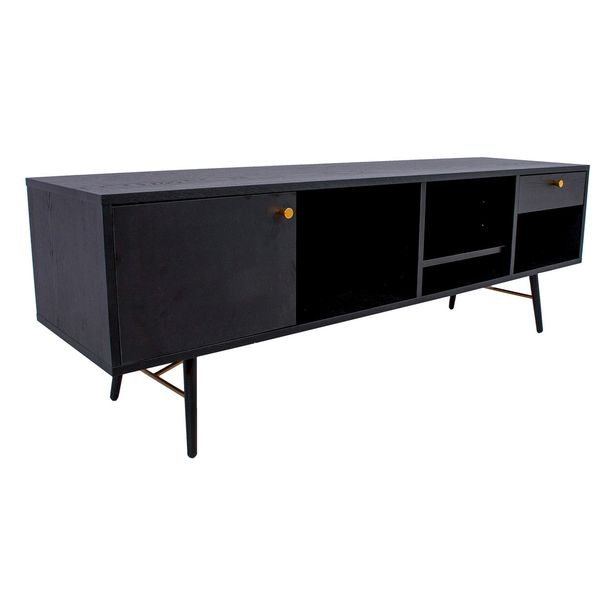 TV-taso Home4You Luxemburg 150x40x50cm, musta