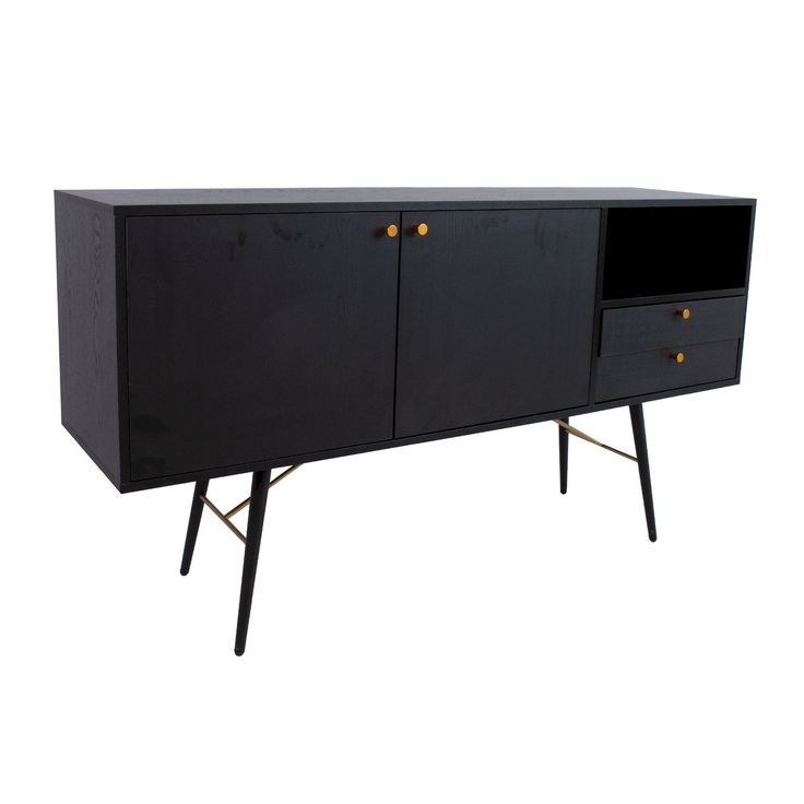 Senkki Home4You Luxemburg 150x40x80cm, musta 