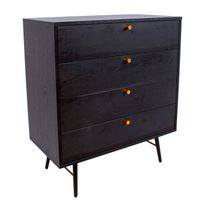 Lipasto Home4You Luxemburg 80x40x90cm, musta