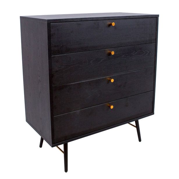 Lipasto Home4You Luxemburg 80x40x90cm, musta 