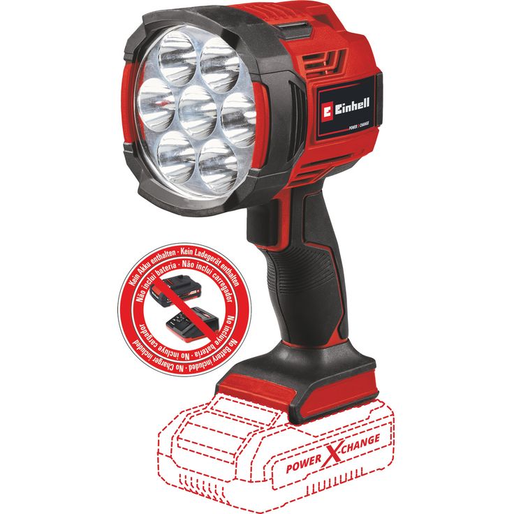 Akkutyövalaisin Einhell PXC TE-CL 18/2500 LIAC-Solo, 18V, ilman akkua