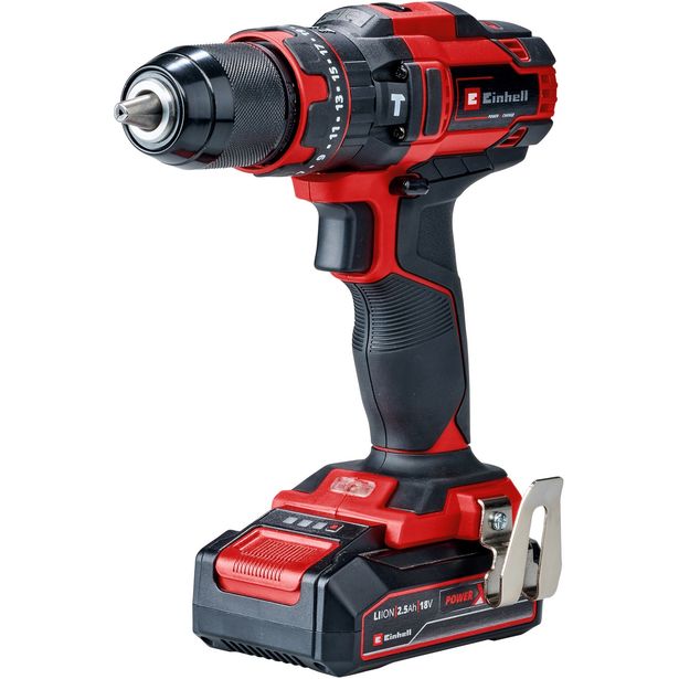 Akkuiskuporakone Einhell PXC TE-CD 18/44 Li-i, 18V, 2.5Ah akulla