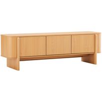 TV-taso Home4You MORBEN 160x42xK50 cm, tammikoristeinen melamiini, beige