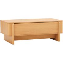 Sohvapöytä Home4You MORBEN 110x60xK40 cm, tammikoristeinen melamiini, beige