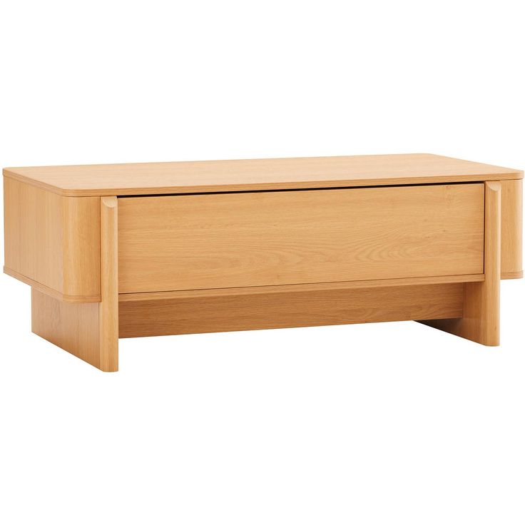 Coffee table MORBEN 110x60xH40cm, melamine with oak decor