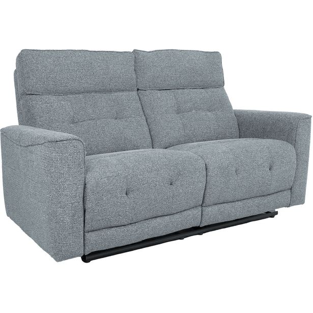 Recliner sofa BOSCO 2-seater with electric mechanism, bluish grey