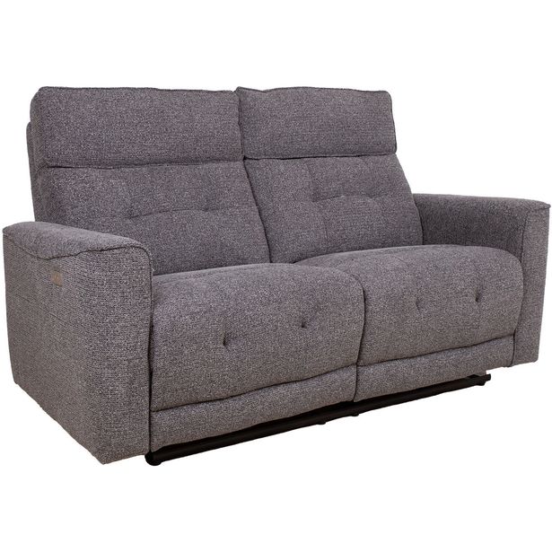 Recliner sofa BOSCO 2-seater with electric mechanism, grey