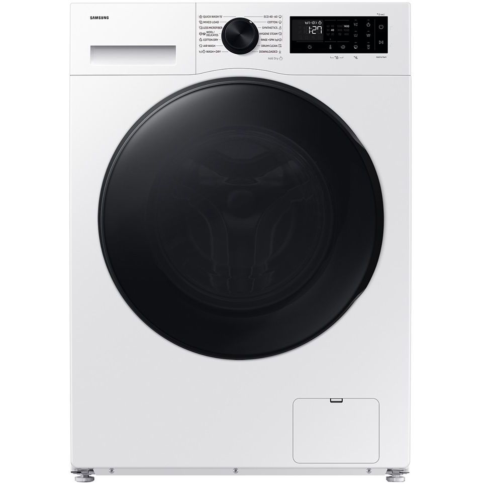 Kuivaava pesukone Samsung WD90DG5B15BEEE, 60cm, 9/6kg, valkoinen