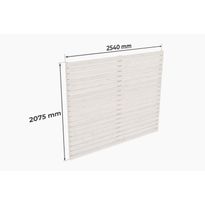 Autokatoksen 52 m² sivuseinä Holzbrüder Ralf, 2075x2540 mm, valkoinen RAL 9010 (1kpl)