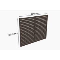 Autokatoksen 52 m² sivuseinä Holzbrüder Ralf, 2075x2540 mm, harmaanruskea RAL 8019 (1kpl)