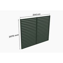 Autokatoksen 52 m² sivuseinä Holzbrüder Ralf, 2075x2540 mm, havunvihreä RAL 6002 (1kpl)