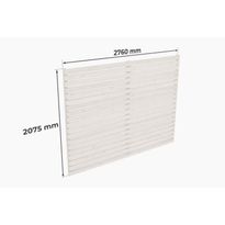 Autokatoksen 18 m² takaseinä Holzbrüder Ralf, 2075x2760 mm, valkoinen RAL 9010