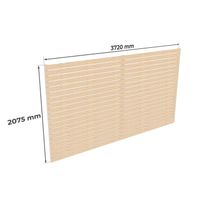 Autokatoksen 24 m² takaseinä Holzbrüder Ralf, 2075x3720 mm, kyllästetty luonnollinen puu