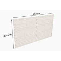 Autokatoksen 24 m² takaseinä Holzbrüder Ralf, 2075x3720 mm, valkoinen RAL 9010