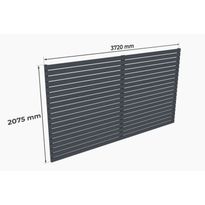 Autokatoksen 24 m² takaseinä Holzbrüder Ralf, 2075x3720 mm, antrasiitinharmaa RAL 7016