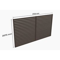 Autokatoksen 24 m² takaseinä Holzbrüder Ralf, 2075x3720 mm, harmaanruskea RAL 8019