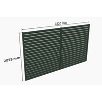 Autokatoksen 24 m² takaseinä Holzbrüder Ralf, 2075x3720 mm, havunvihreä RAL 6002