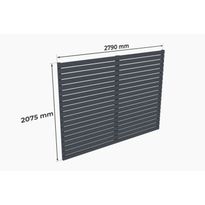 Autokatoksen 52 m² takaseinä Holzbrüder Ralf, 2075x2790 mm, antrasiitinharmaa RAL 7016