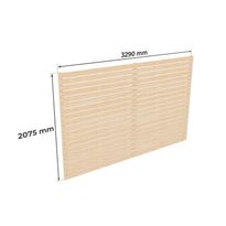 Autokatoksen 42 m² takaseinä Holzbrüder Ralf, 2075x3290 mm, kyllästetty luonnollinen puu