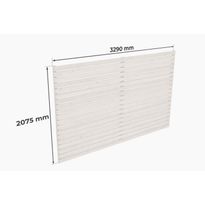 Autokatoksen 42 m² takaseinä Holzbrüder Ralf, 2075x3290 mm, valkoinen RAL 9010