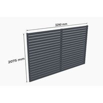 Autokatoksen 42 m² takaseinä Holzbrüder Ralf, 2075x3290 mm, antrasiitinharmaa RAL 7016