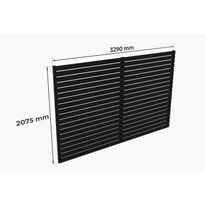 Autokatoksen 42 m² takaseinä Holzbrüder Ralf, 2075x3290 mm, musta