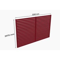 Autokatoksen 42 m² takaseinä Holzbrüder Ralf, 2075x3290 mm, harmaanruskea RAL 8019