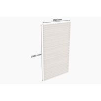 Matkailuautokatoksen 28 m² sivuseinä Holzbrüder Ralf, 3500x2000 mm, valkoinen RAL 9010 (1kpl)