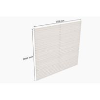 Matkailuautokatoksen 28 m² takaseinä Holzbrüder Ralf, 3500x3720 mm, valkoinen RAL 9010