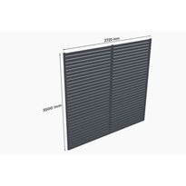 Matkailuautokatoksen 28 m² takaseinä Holzbrüder Ralf, 3500x3720 mm, antrasiitinharmaa RAL 7016