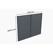 Autokatoksen 52 m² sivuseinä Holzbrüder Ralf, 2075x2540 mm, antrasiitinharmaa RAL 7016 (1kpl)