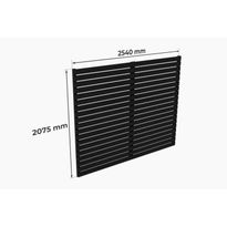 Autokatoksen 52 m² sivuseinä Holzbrüder Ralf, 2075x2540 mm, musta (1kpl)