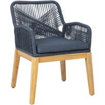 Tuoli Home4You FLORIDA 58x66xK83 cm, akaasia, harmaa