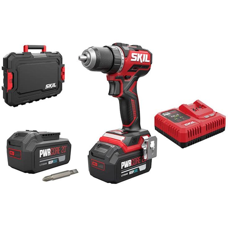 Akkuporakone Skil 3065 HB XP Pro, 20V, 2x4.0Ah akuilla + salkku