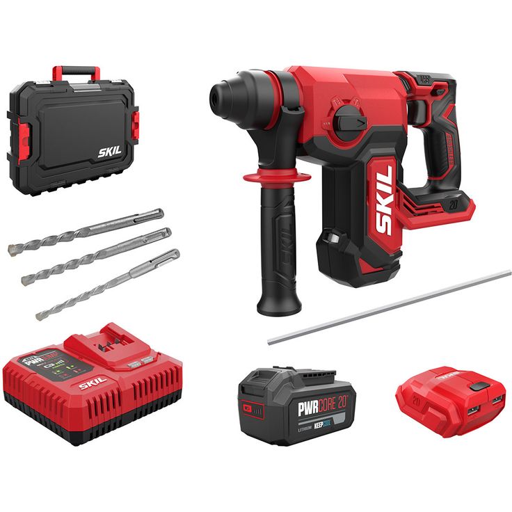 Akkuporavasara Skil 3851 GA XP Pro, SDS-Plus, 20V, 4.0Ah akulla + salkku
