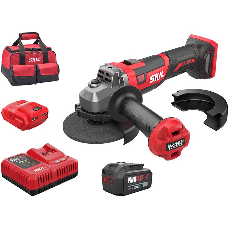 Akkukulmahiomakone Skil 3930 DB XP Pro, 20V, 4.0Ah akulla + laukku