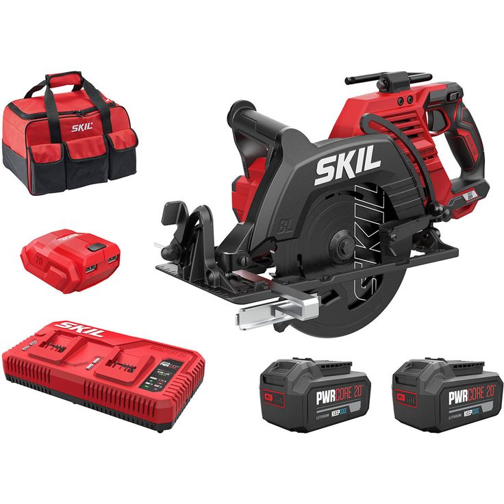 Akkupyörösaha Skil 3572 EA XP Pro, 2x20V, 2x4.0Ah akuilla + laukku