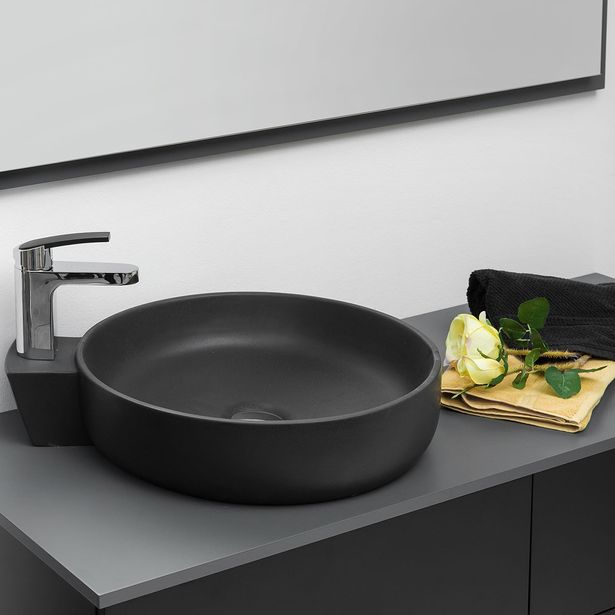 Malja-allas 4AQUA Cristal, 450x520 mm, musta