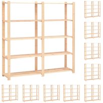 5-kerroksiset varastohyllyt 10 kpl 170x38x170cm 500kg