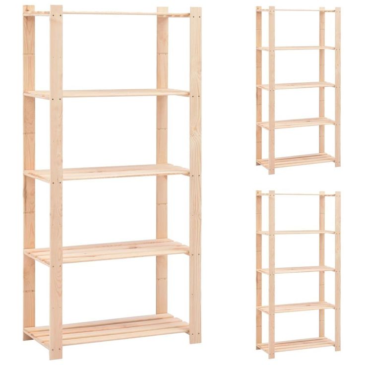 5 kerroksiset varastohyllyt 3 kpl 80x38x170cm 250kg