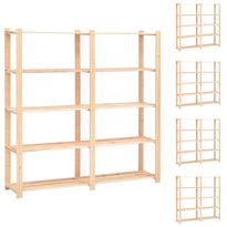 5-kerroksiset varastohyllyt 5kpl 170x38x170cm 500kg
