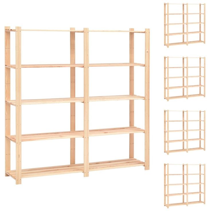 5 kerroksiset varastohyllyt 5kpl 170x38x170cm 500kg