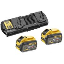 Akkulaturipaketti DeWalt XR FlexVolt DCB132X2, 18/54V, 2x9.0Ah