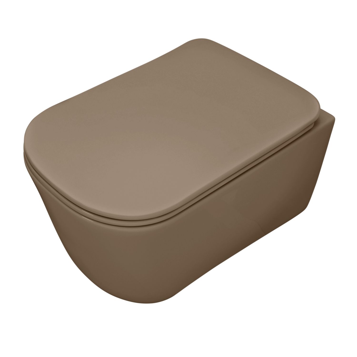 WC-istuin Kerasan Tribeca Rimless 5114 Rimless, seinämalli, matta, beige