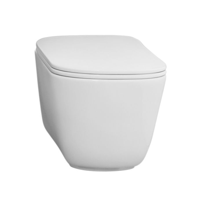 WC-istuin Kerasan Tribeca Tech Rimless 5118TK lattiamalli valkoinen