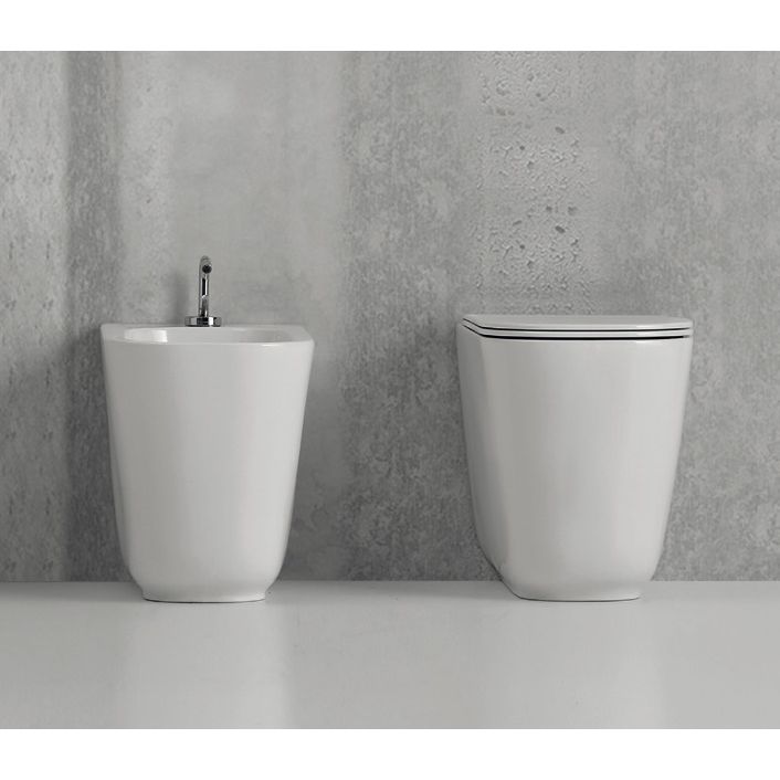 WC-istuin Kerasan Tribeca Rimless 5118, lattiamalli, valkoinen